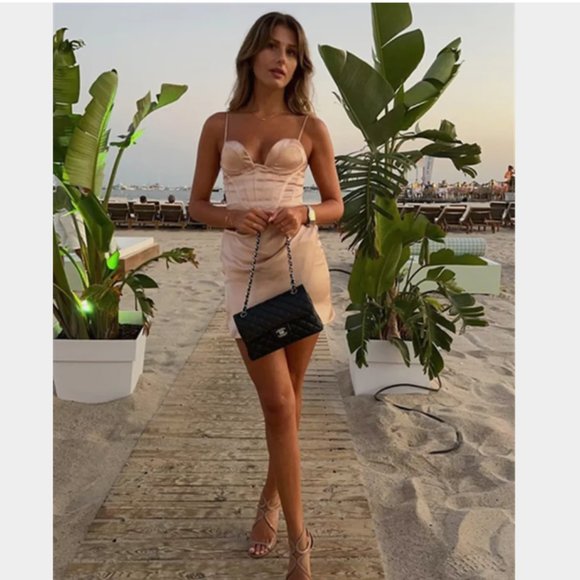 ZARA | Satin Effect Corset Dress - Picture 2 of 5